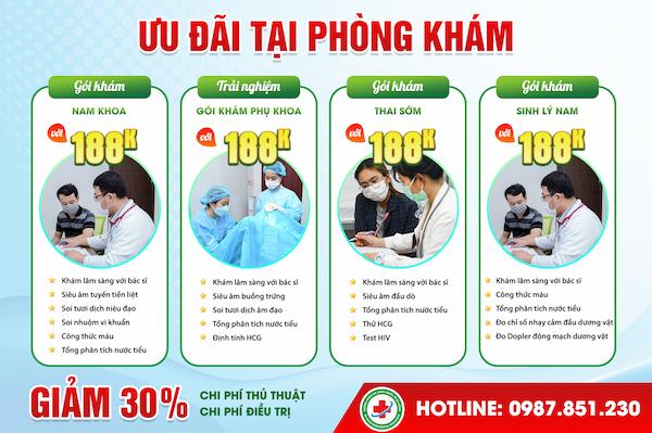 Các gói khám ưu đãi tajhi phòng khám đa khoa quốc tế Cần Thơ